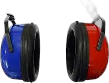 Red and Blue Audio cups