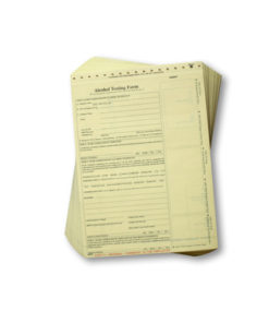 Alcohol Breath Test Forms