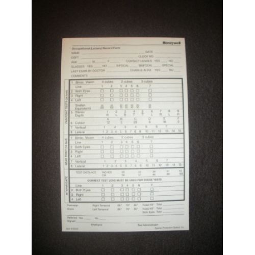 Hearing Test Record Form Pads